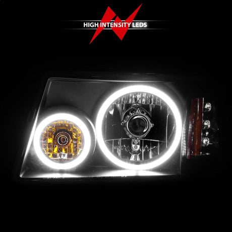 ANZO 2001-2011 Ford Ranger Projector Headlights w/ Halo Black (CCFL) 1 pc 111152