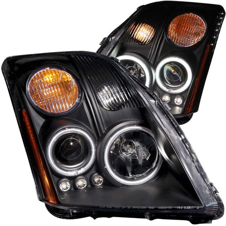 ANZO 2007-2012 Nissan Sentra Projector Headlights Black 121276