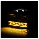 Xtune 92-94 Blazer Full Size Corner/LED Bumper Headlights Black HD-JH-CCK88-LED-AM-BK-SET 5069542