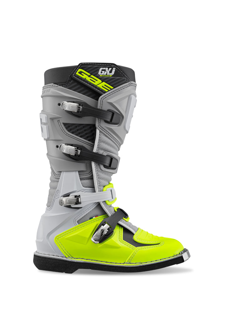 Gaerne GXJ Boot Grey/Fluorescent Yellow Size - Youth 5 2169-009-5