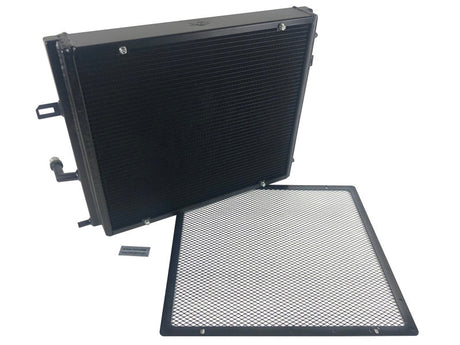 CSF BMW B58/B48 Front Mount Triple-Pass Heat Exchanger w/Rock Guard - Black 8131B