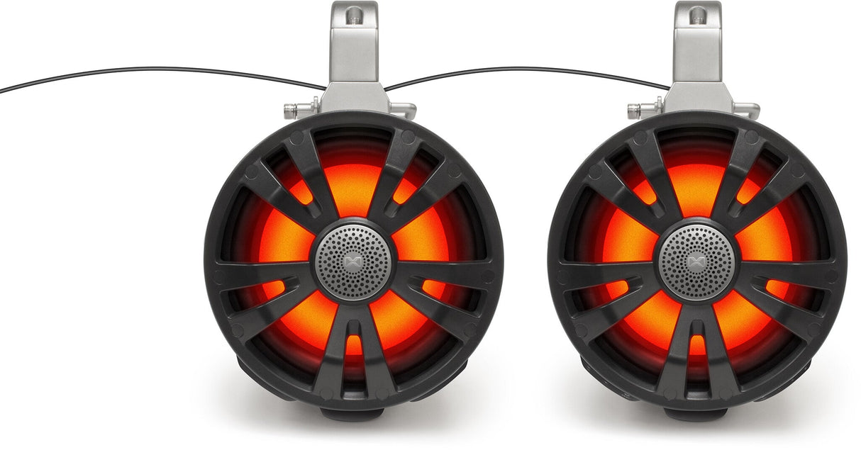 ECOXGEAR 2-Pack Black 8' Speakers One Amplified One Non Amplifie SEI-ETAMP7701