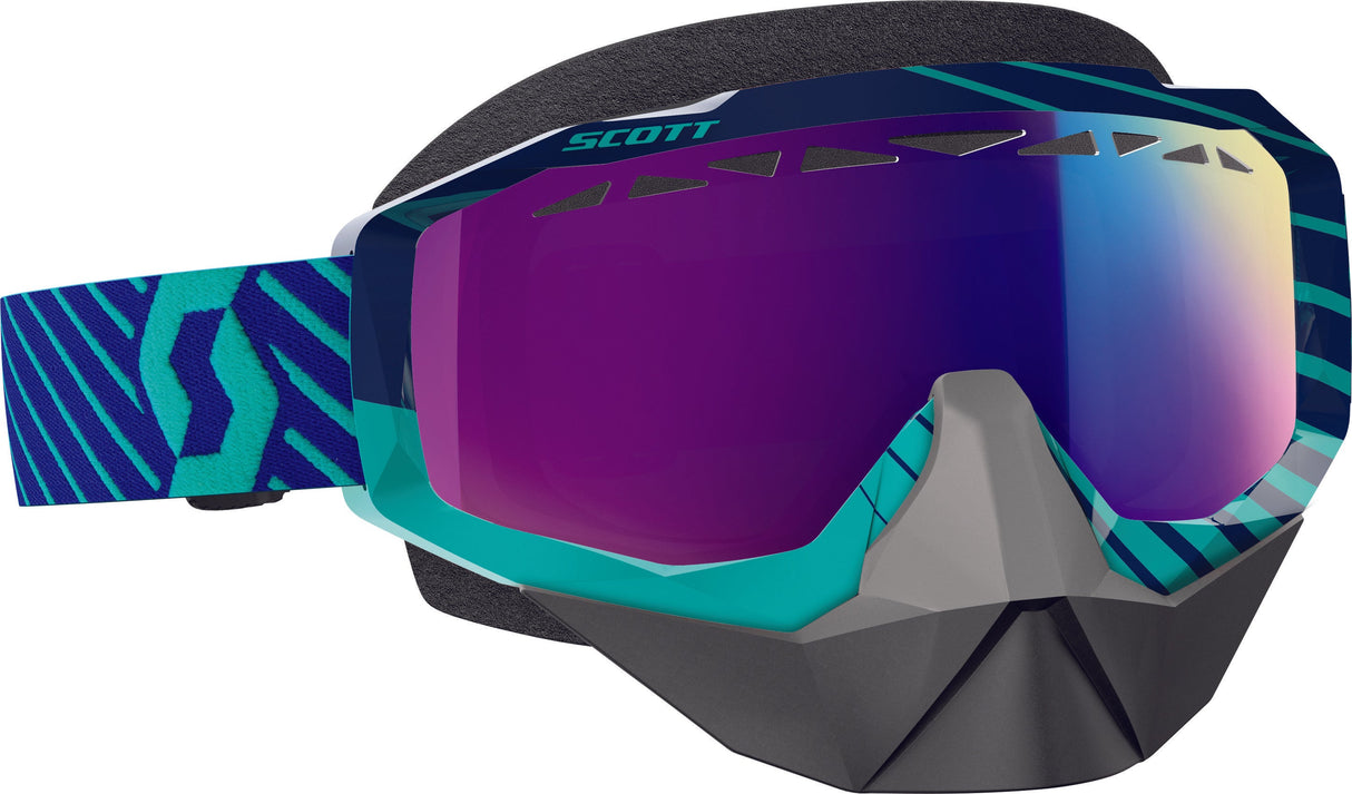 SCOTT Goggle Hustle Snow Blu/ Teal Amp Teal Chrome Lens 262582-5572315