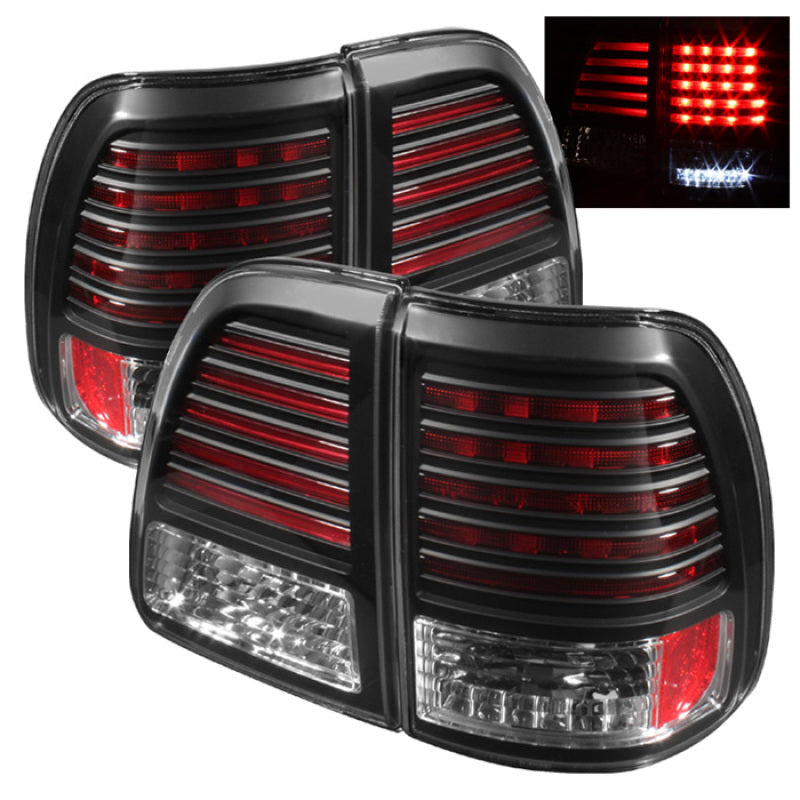 Spyder Toyota Land Cruiser 98-05 LED Tail Lights Black ALT-YD-TLAN98-LED-BK 5007537