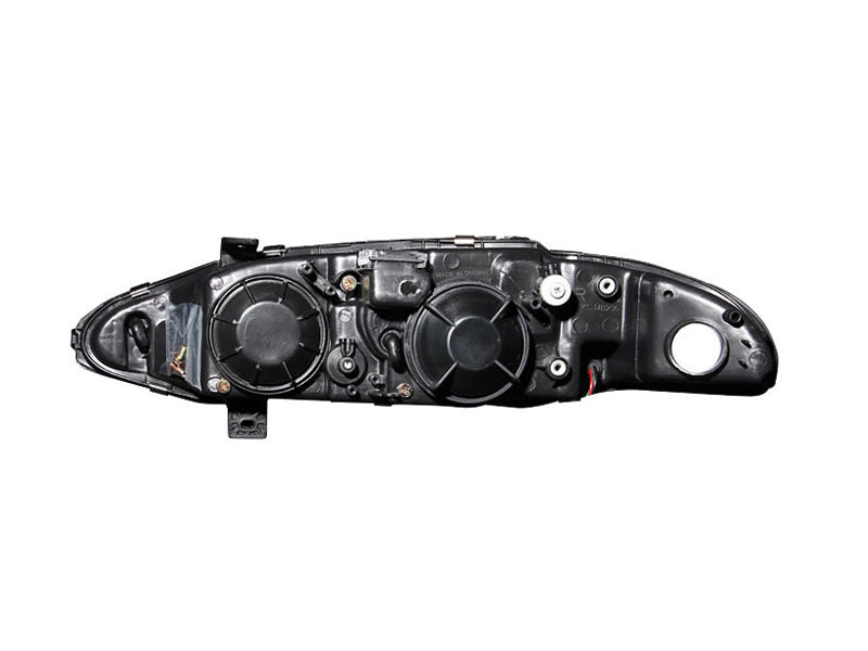 ANZO 1997-1999 Mitsubishi Eclipse Projector Headlights w/ Halo Black G2 121365