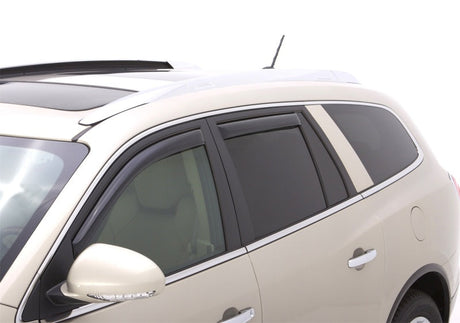 AVS 08-17 Buick Enclave Ventvisor In-Channel Front & Rear Window Deflectors 4pc - Smoke 194657