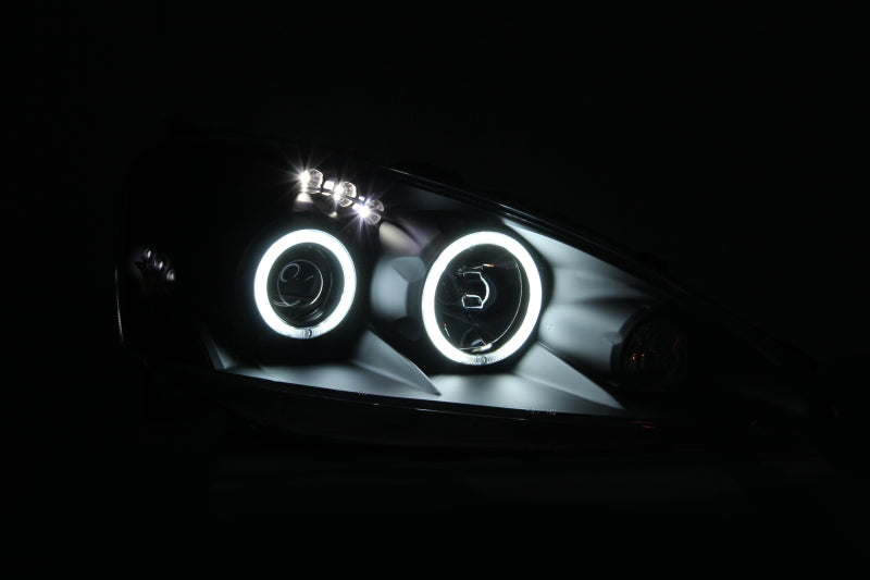 ANZO 2005-2006 Acura Rsx Projector Headlights w/ Halo Black 121197