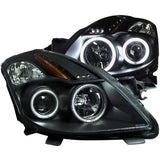 ANZO 2008-2009 Nissan Altima (2 Door ONLY) Projector Headlights w/ Halo Black (CCFL) 121395
