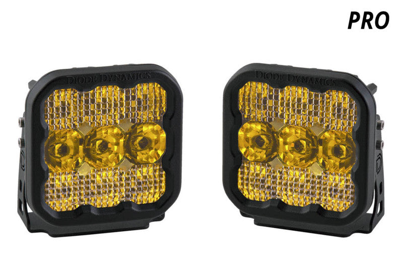 Diode Dynamics SS5 LED Pod Pro - Yellow Driving (Pair) DD6783P