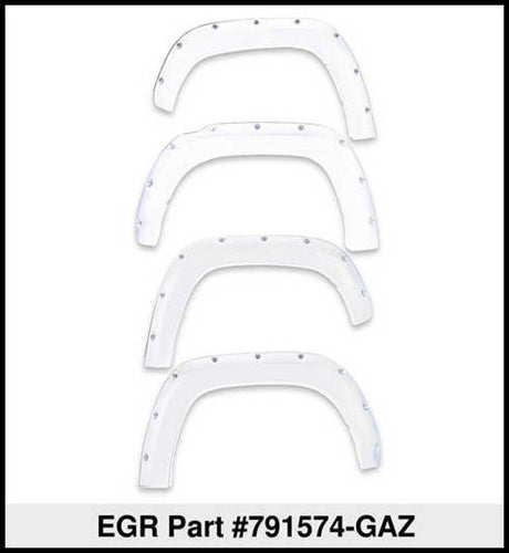 EGR 14+ Chev Silverado 6-8ft Bed Bolt-On Look Color Match Fender Flares - Set - Summit White 791574-GAZ