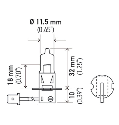 Hella H3 12V 55W Xen White XB Bulb (Pair) LAH71071312