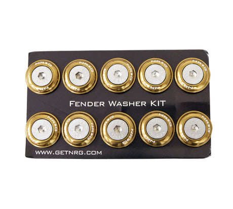 NRG Fender Washer Kit w/Rivets For Plastic (Titanium) - Set of 10 FW-100TI