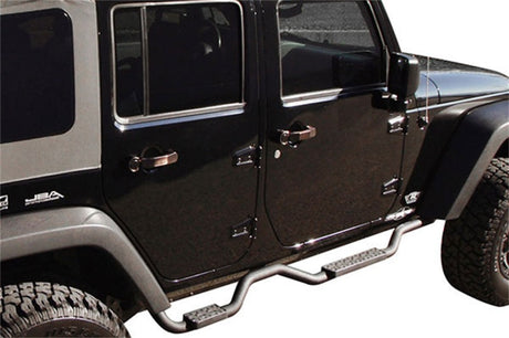 Rampage 2007-2018 Jeep Wrangler(JK) Unlimited Side Bar Drop Step Slimline - Black 26628