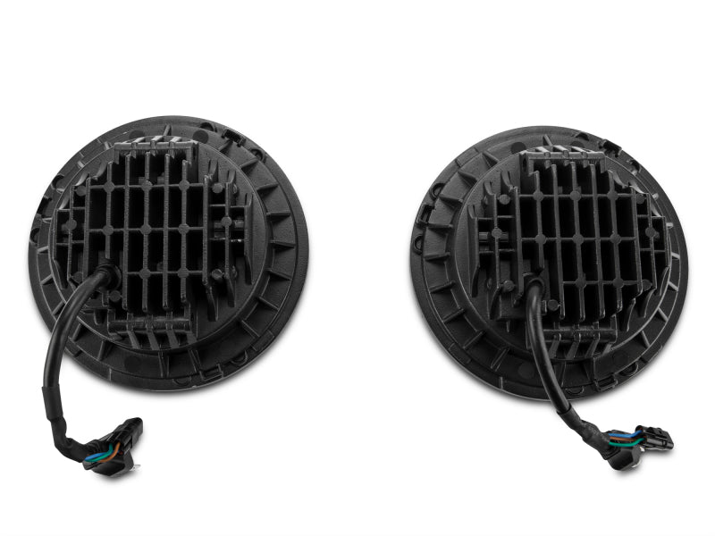 Raxiom 97-18 Jeep Wrangler TJ/JK Axial Halo Headlights w/ DRL Amber Signals- Blk Hsng (Clear Lens) J108037