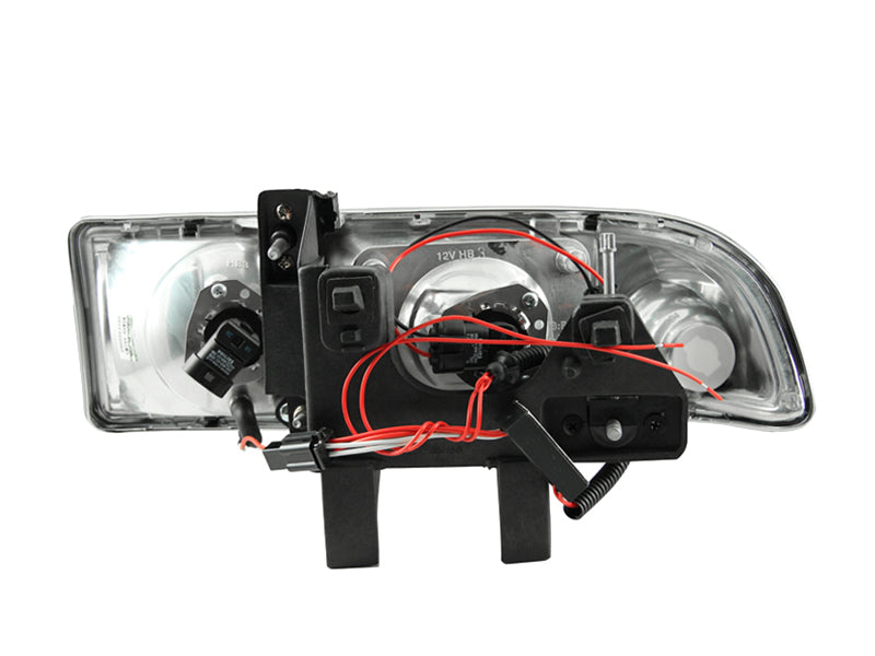 ANZO 1998-2005 Chevrolet S-10 Projector Headlights w/ Halo Black 111015