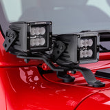 Go Rhino 18-20 Jeep Wrangler JL/JLU/Gladiator JT Light Mount - Two 3in Cubes Offset 730231T