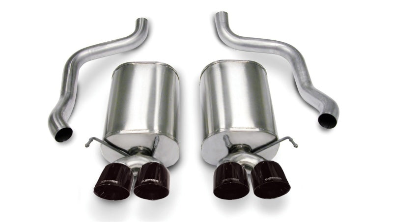 Corsa 05-08 Chevrolet Corvette C6 6.0L V8 Black Sport Axle-Back Exhaust 14169BLK