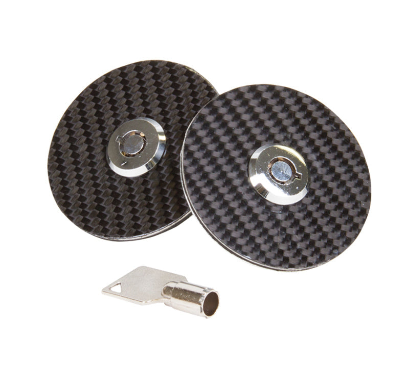 NRG Hood Lock w/Key - Black Carbon Fiber Overlay CHL-100