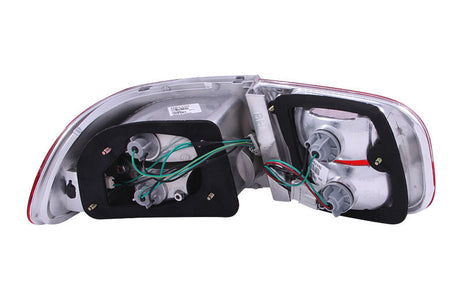 ANZO 1992-1995 Honda Civic Taillights Red/Clear 221220
