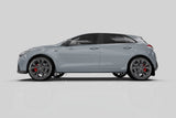 Rally Armor 2019+ Hyundai Elantra N Line UR Black Mud Flap w/ Performance Blue Logo MF59-UR-BLK/PBL