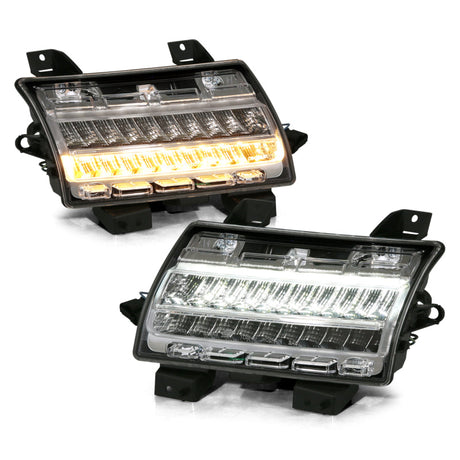 ANZO 18-19 Jeep Wrangler JL Halogen Chrome Clear w/ Sequential Signal 511083