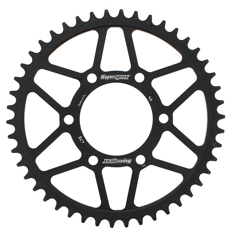 SUPERSPROX Rear Sprocket Steel 46t-520 Blk Kaw RFE-478-46-BLK