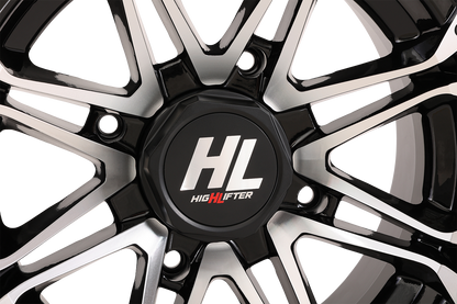 HIGH LIFTER Wheel - HL3 - Front/Rear - Gloss Black w/Machined - 14x7 - 4/137 - 4+3 (+10 mm) 14HL03-1137