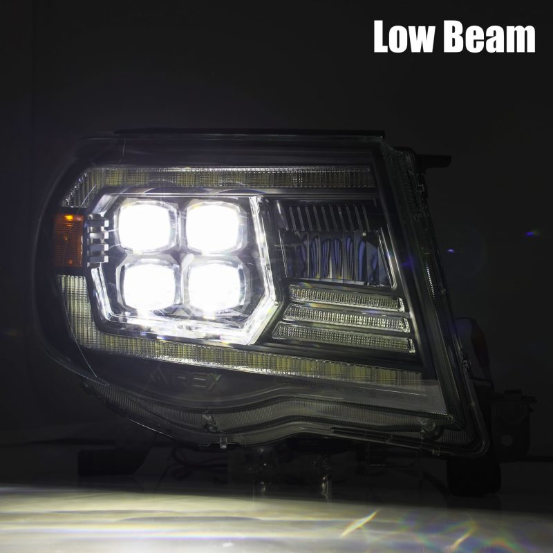 AlphaRex 05-11 Toyota Tacoma NOVA LED Projector Headlights Plank Style Black w/Activation Light/DRL 880744