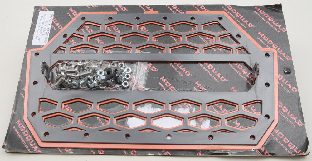 MODQUAD2-Panel Front Grill Black/Orange W/Light MountRZR-FGL-1K-OR