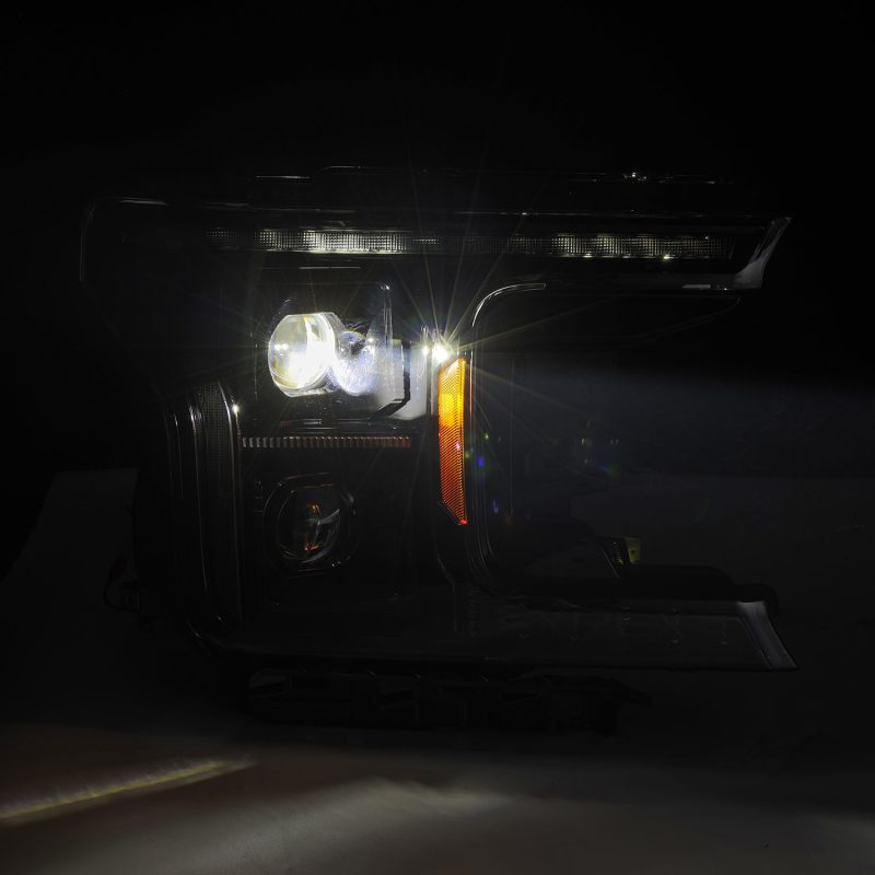 AlphaRex 18-20 Ford F-150 (Req. Conv F150 w/LED) LUXX LED Proj HL Alpha-Blk w/Actv Lt Seq Sig SB DRL 880251