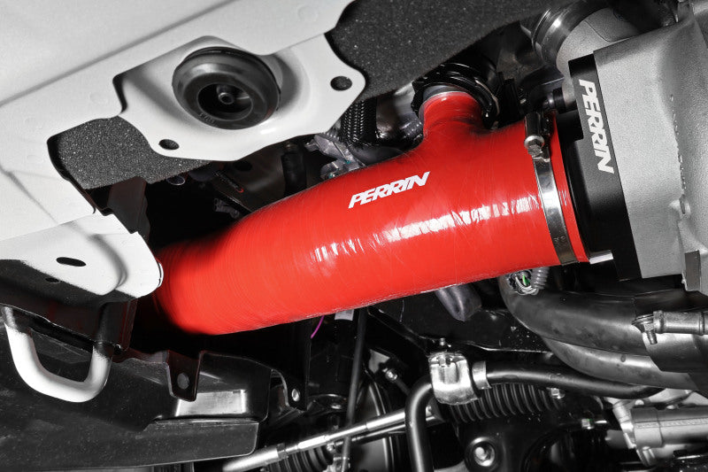 Perrin 2022+ Subaru WRX Red 3in Turbo Inlet Hose w/ Nozzle PSP-INT-425RD