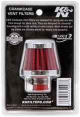 K&N 2in Base OD x .375in Flange ID x 1.75in H Rubber Base Crankcase Vent Filter 62-1600RD