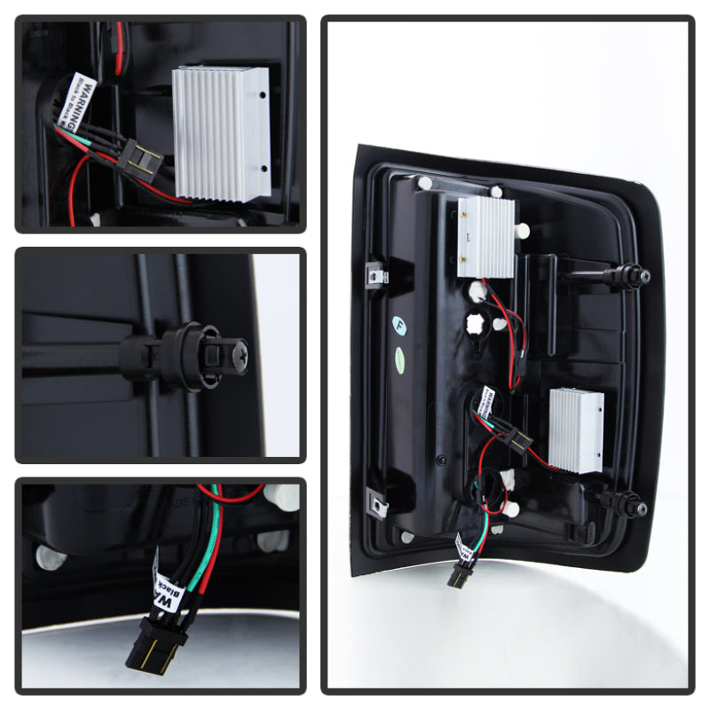 Spyder Chevy 1500 14-16 Light Bar LED Tail Lights Blk ALT-YD-CS14-LBLED-BK 5079985