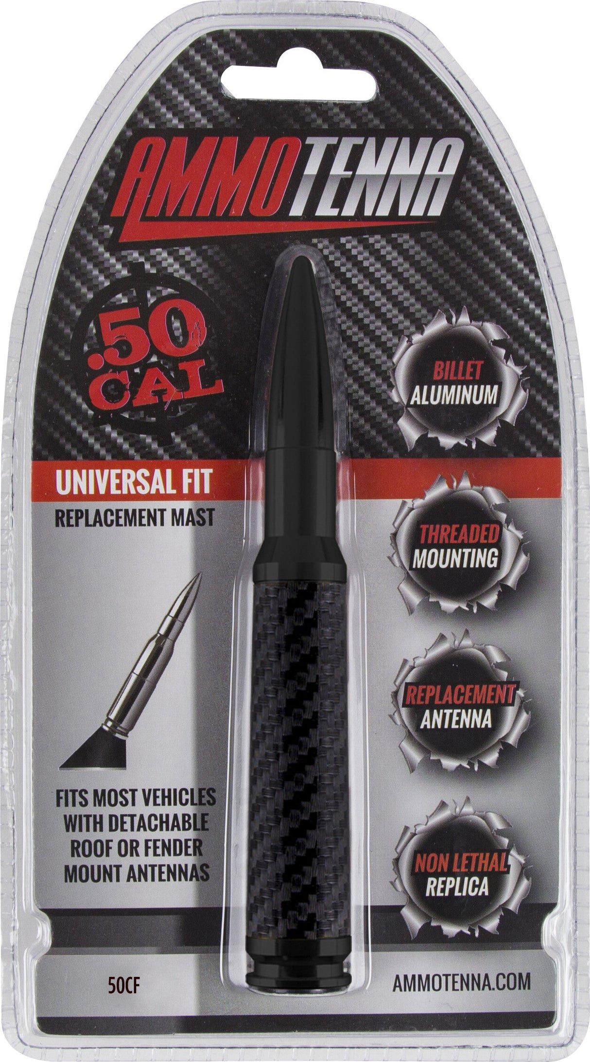 SADDLE TRAMP 50 Cal Ammotenna Black W/Carbon Fiber 50CFB