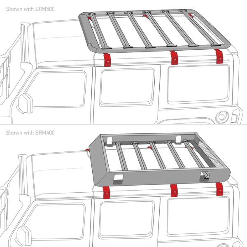 Go Rhino 6pc Rain Gutter Mounting Kit for SRM Rack 5910011T