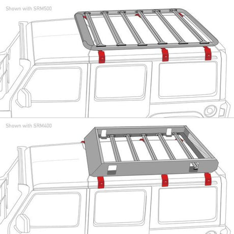 Go Rhino 6pc Rain Gutter Mounting Kit for SRM Rack 5910011T