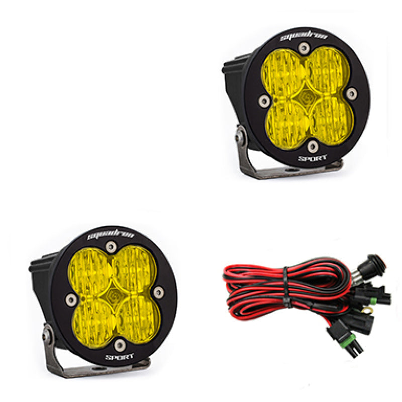 Baja Designs Squadron R Sport Wide Cornering Pair LED Light Pods - Amber 587815