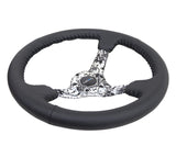 NRG Reinforced Steering Wheel (350mm / 3in. Deep) Blk Leather w/Hydrodipped Digi-Camo Spokes RST-036DC-R