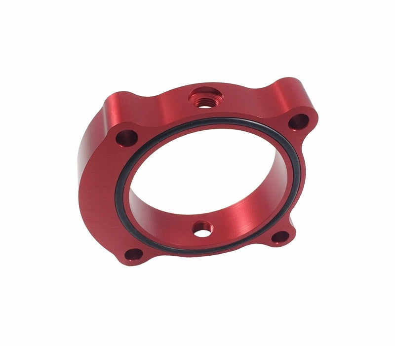 Torque Solution Throttle Body Spacer (Red): 13+ Hyundai Genesis 2.0T TS-TBS-029R