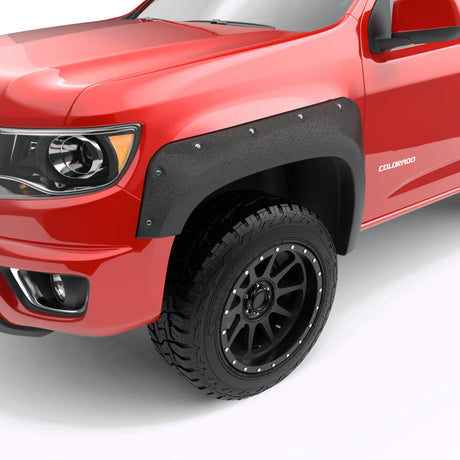 EGR 15-22 Chevrolet Colorado Bolt-On Style Fender Flares - Set - Black BLF1013