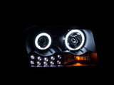 ANZO 2005-2010 Chrysler 300 Projector Headlights w/ Halo Black (Does Not Fit S Models) 121152