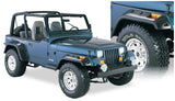 Bushwacker 87-95 Jeep Wrangler Cutout Style Flares 4pc Cutting Optional Not Renegade - Black 10909-07