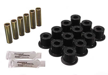 Energy Suspension 72-81 Scout II Black Front & Rear Leaf Spring Bushing Set 6.2102G