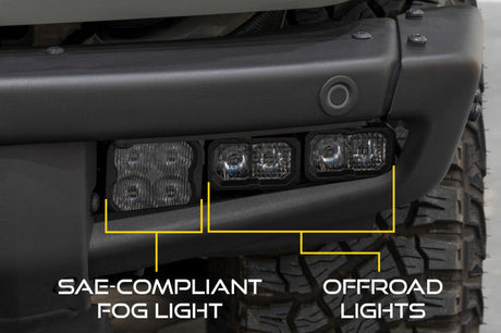 Diode Dynamics 2021 Ford Bronco Stage Series Fog Pocket Kit - White Pro DD7180