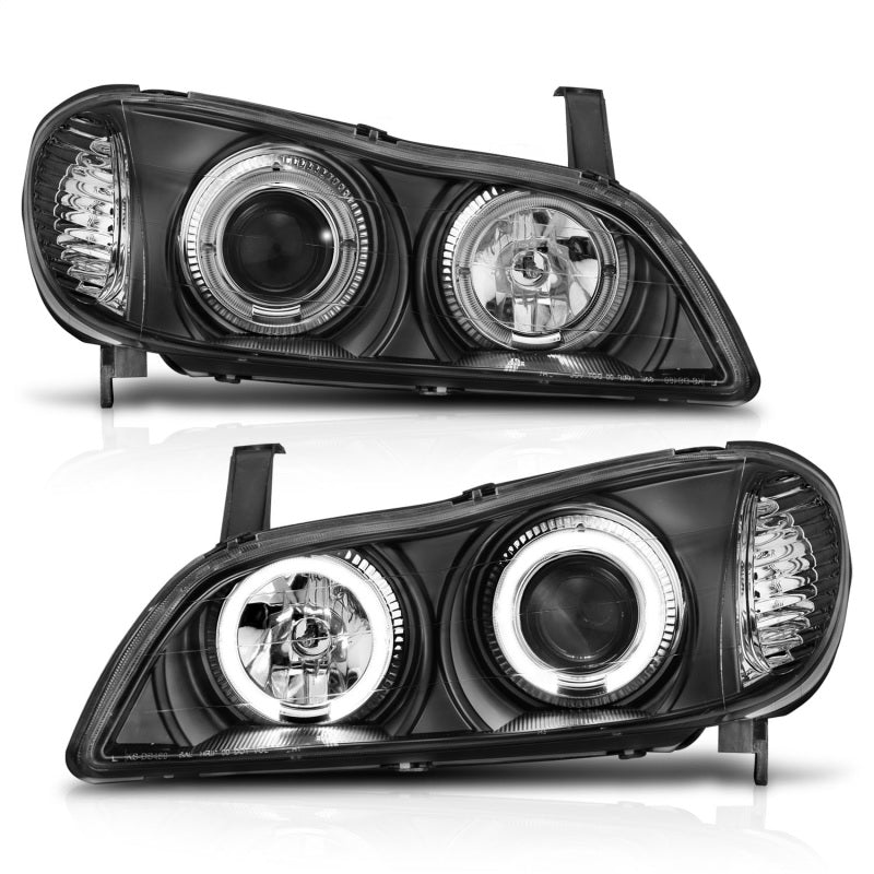 ANZO 2000-2004 Infiniti I30 Projector Headlights w/ Halo Black 121077