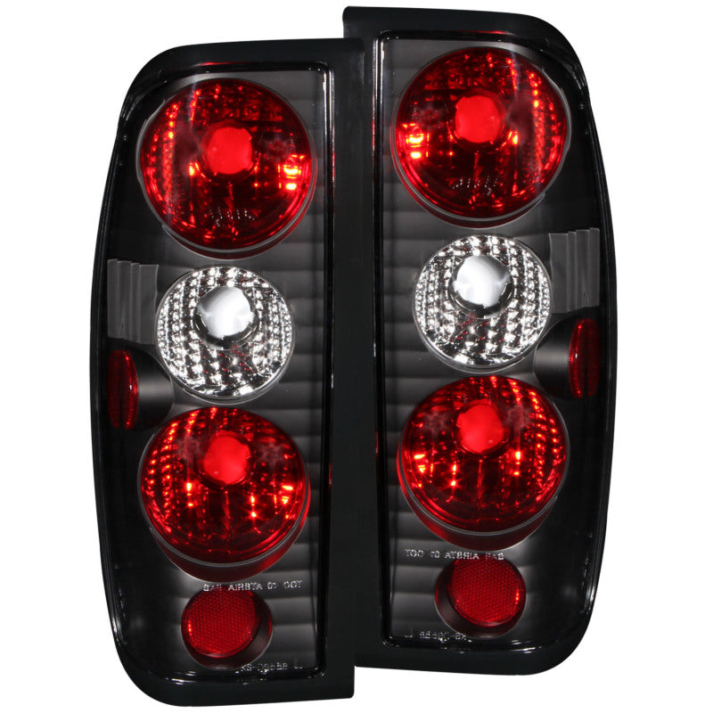 ANZO 1998-2004 Nissan Frontier Taillights Black 211115