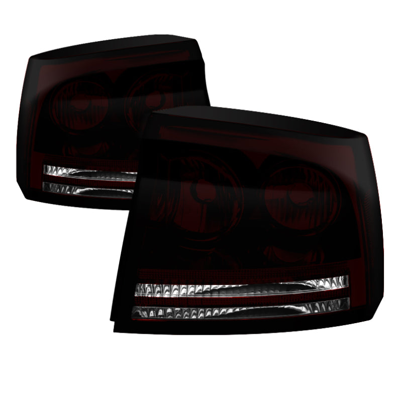 Xtune Dodge Charger 05-08 OEM Style Tail Lights Dark Red ALT-JH-DC05-OE-RSM 9033131