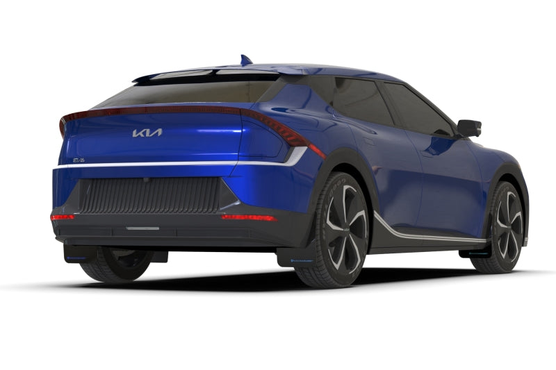 Rally Armor 22-23 Kia EV6 Black UR Mud Flap Red Logo MF91-UR-BLK-RD