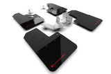 Rally Armor 21-22 Ford Bronco (Plstc Bmpr + RR - NO Rptr/Sprt) Blk Mud Flap w/Red Logo MF85-RR-PL-RD