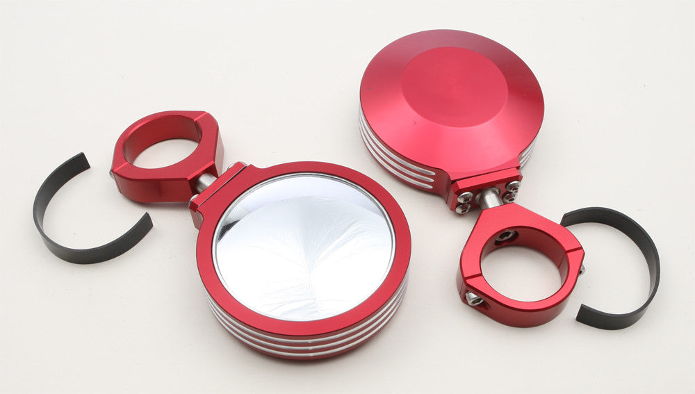 MODQUADBillet Side Mirrors Round Red 1.75"SIDE-RD